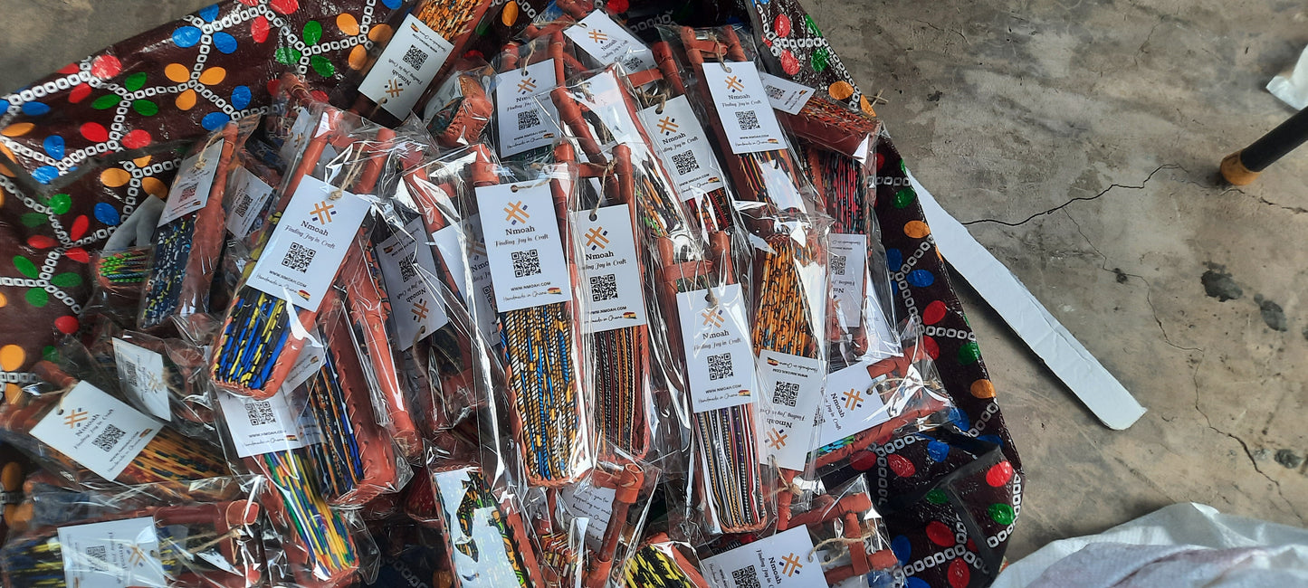 decorative fabric fans packaged