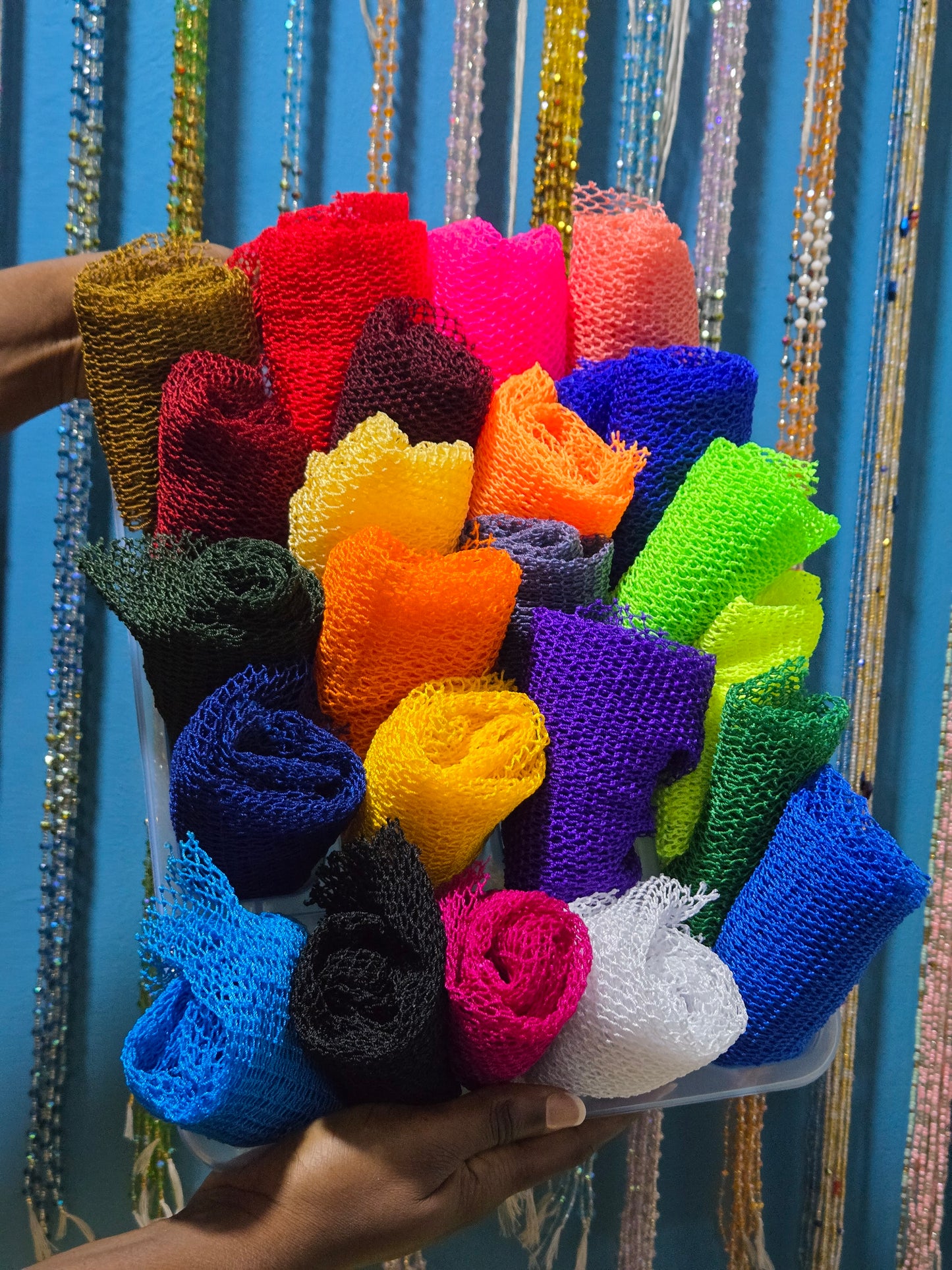 25 PCS African Exfoliating Bath Sponge | Authentic African Net Sponge | Wholesale