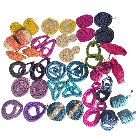 Bulk Raffia Earrings – Handmade in Ghana | Bulk Orders for Boutiques & Resellers