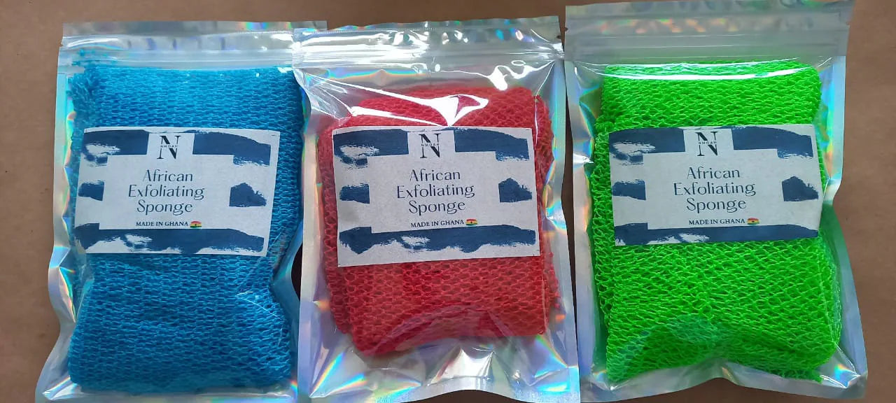 25 PCS African Exfoliating Bath Sponge | Authentic African Net Sponge | Wholesale