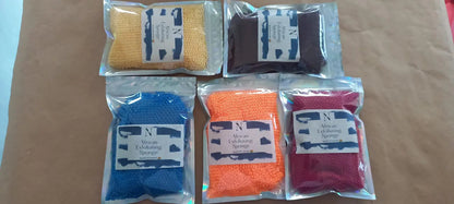 5 pieces African Exfoliating Net Sponge | Sapor | Ghana Sponge | Long length | Exfoliating sponge | Net Sponge | 5 pieces