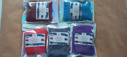 5 pieces African Exfoliating Net Sponge | Sapor | Ghana Sponge | Long length | Exfoliating sponge | Net Sponge | 5 pieces