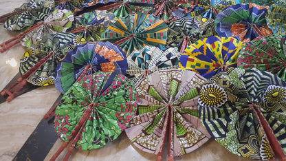 Wholesale Fabric Hand Fans | Handmade African Fans | Bulk Ghana Fans | Boutique Supply | Souvenirs